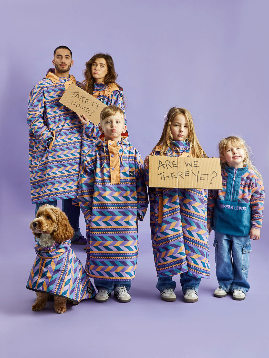 Kids Harley Retro Pattern Poncho - Harper & Lewis