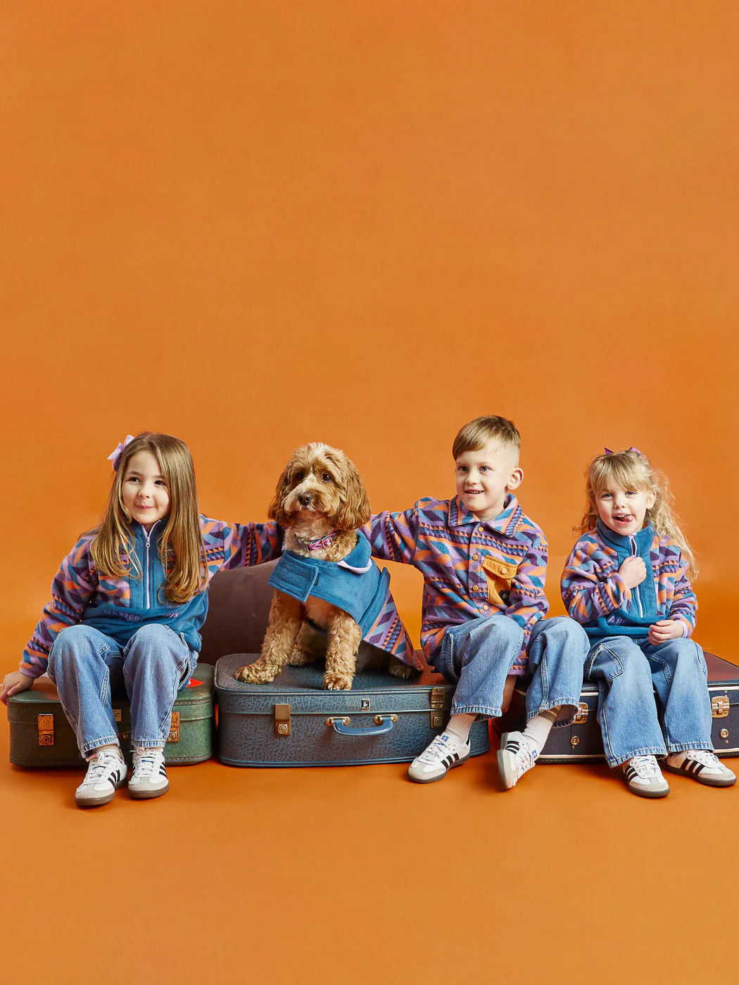 Kids Greer Retro Pattern Fleece Shirt - Harper & Lewis