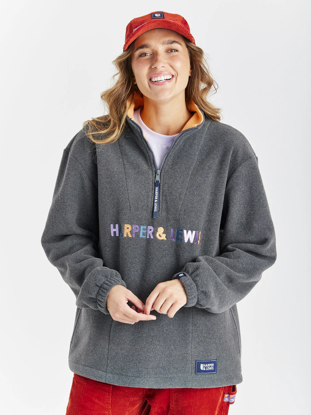 Aubin 1/4 Zip Fleece Grey - Harper & Lewis