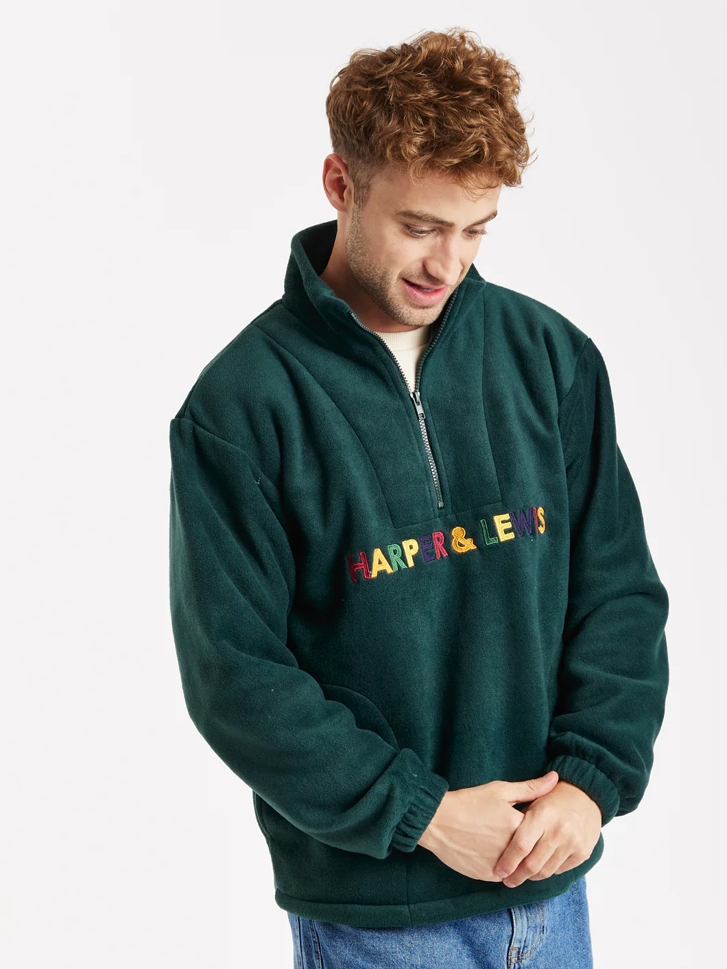 Elderberry 1/4 Zip Fleece Forest - Harper & Lewis