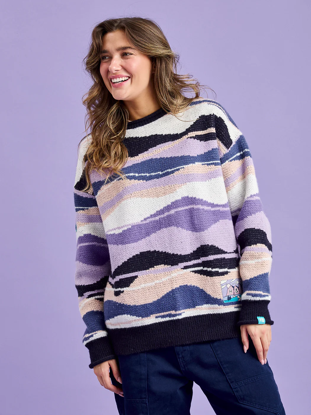 Dana Retro Pattern Knitted Jumper - Harper & Lewis