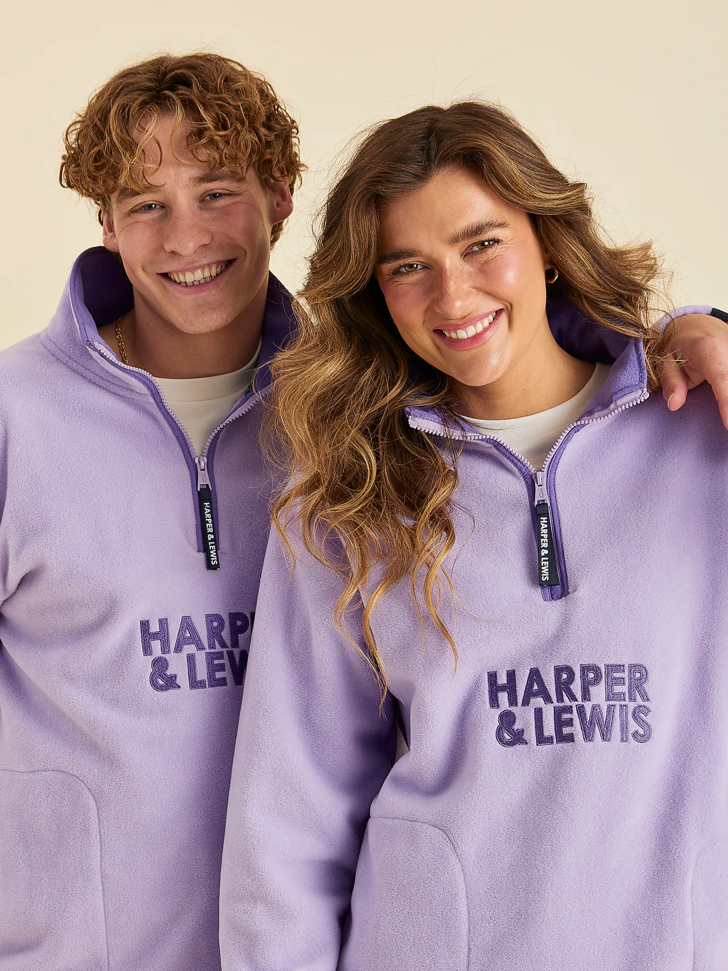 Elsa 1/4 Zip Fleece Lavender - Harper & Lewis