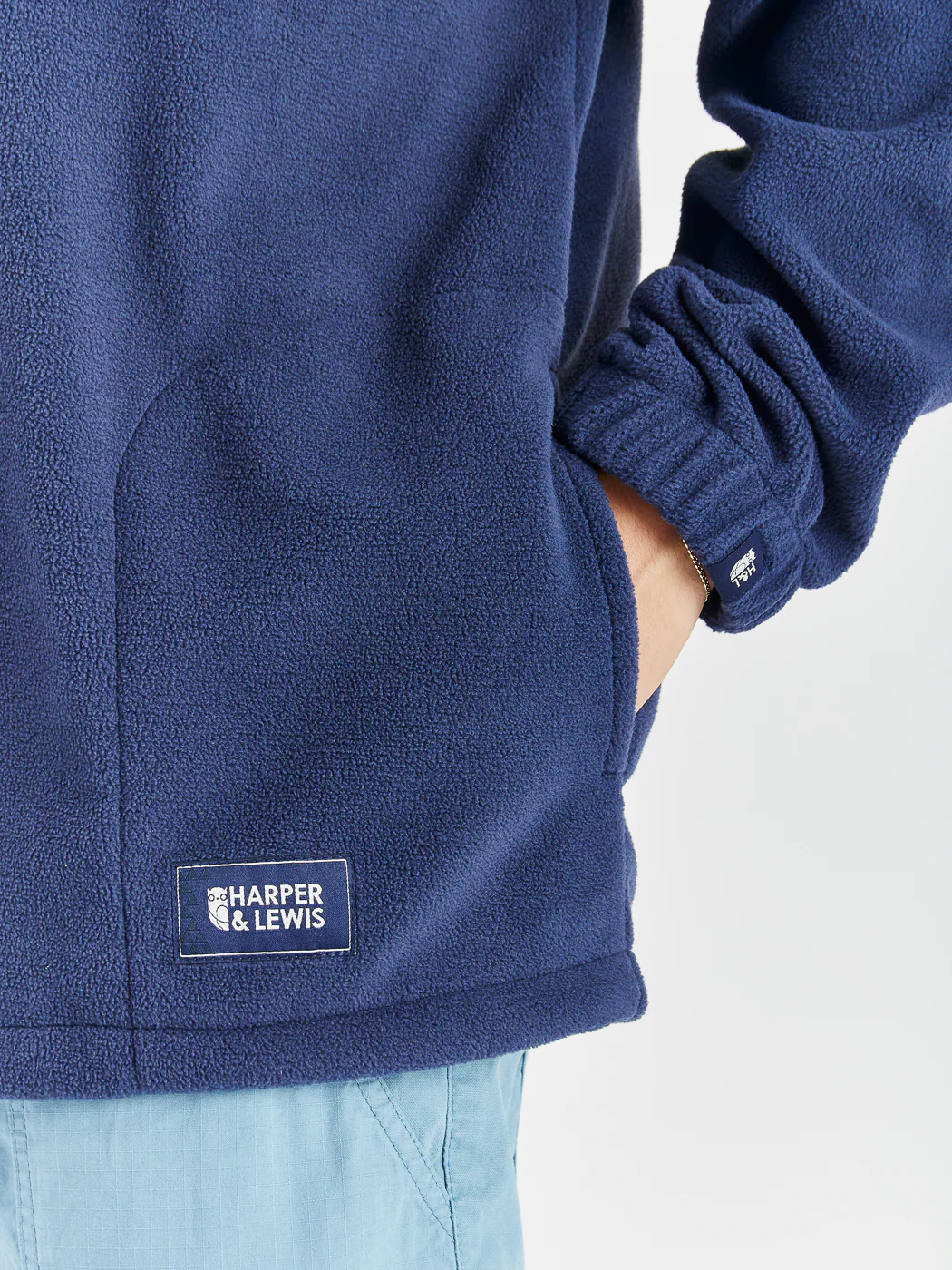 Ocean 1/4 Zip Fleece Navy - Harper & Lewis