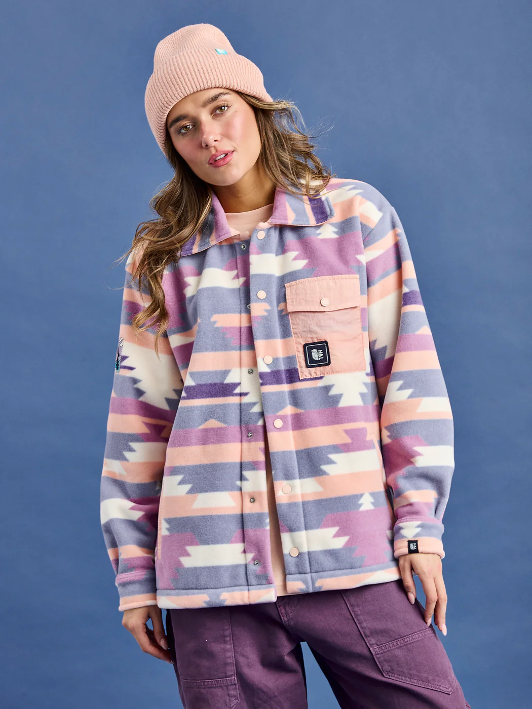 Greer Retro Pattern Fleece Shirt - Harper & Lewis